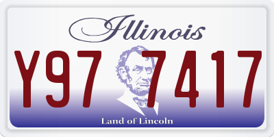 IL license plate Y977417