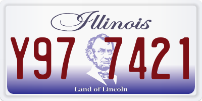IL license plate Y977421