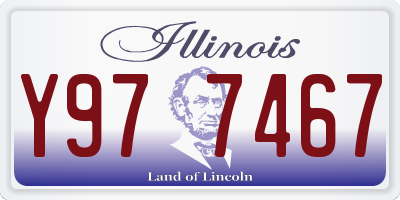 IL license plate Y977467
