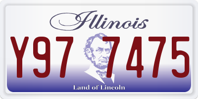 IL license plate Y977475