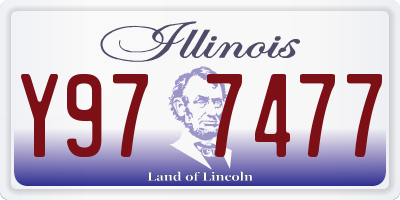 IL license plate Y977477