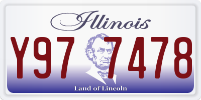 IL license plate Y977478