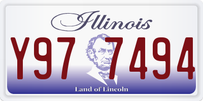 IL license plate Y977494