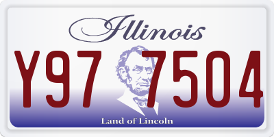 IL license plate Y977504
