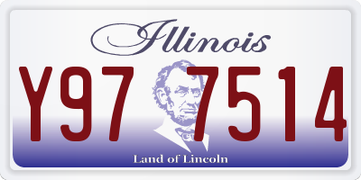 IL license plate Y977514