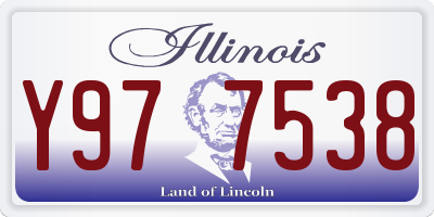 IL license plate Y977538