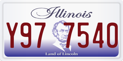 IL license plate Y977540