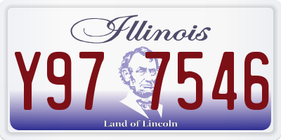 IL license plate Y977546