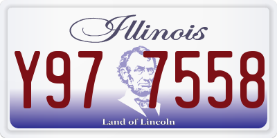 IL license plate Y977558