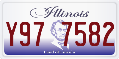 IL license plate Y977582