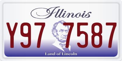 IL license plate Y977587