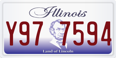 IL license plate Y977594