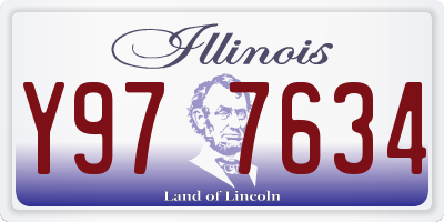 IL license plate Y977634