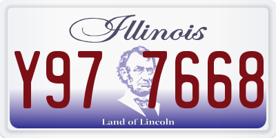 IL license plate Y977668