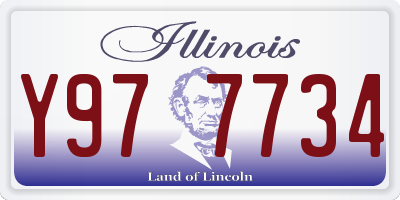 IL license plate Y977734