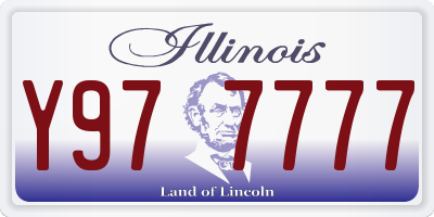 IL license plate Y977777