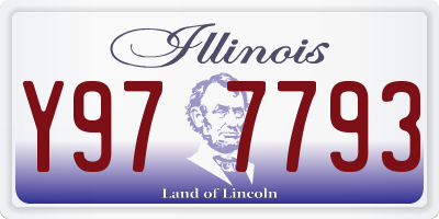 IL license plate Y977793