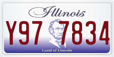 IL license plate Y977834