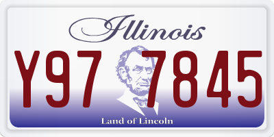 IL license plate Y977845