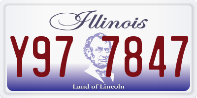 IL license plate Y977847
