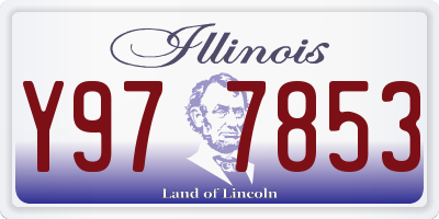 IL license plate Y977853
