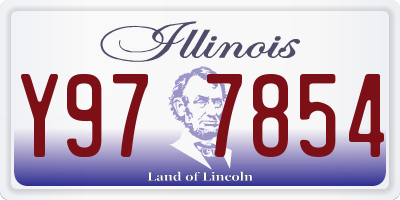 IL license plate Y977854