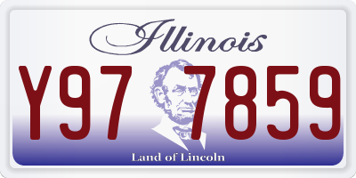 IL license plate Y977859