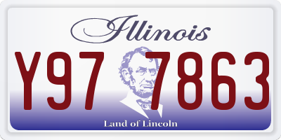IL license plate Y977863