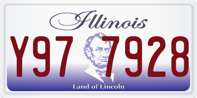 IL license plate Y977928