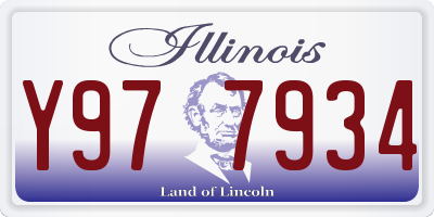 IL license plate Y977934