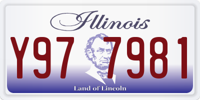 IL license plate Y977981