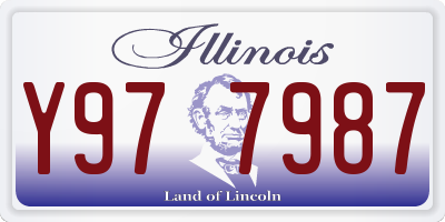IL license plate Y977987