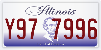 IL license plate Y977996