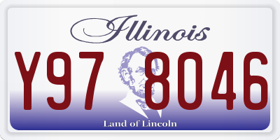 IL license plate Y978046