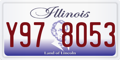 IL license plate Y978053