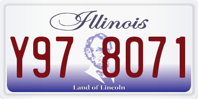 IL license plate Y978071