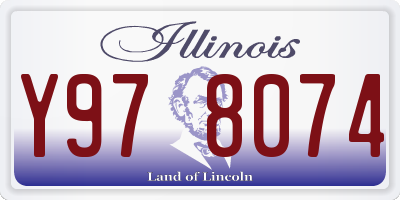 IL license plate Y978074