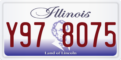 IL license plate Y978075