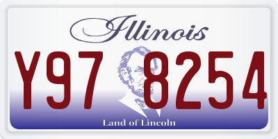 IL license plate Y978254