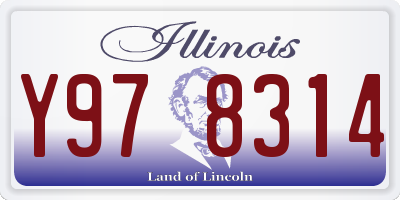 IL license plate Y978314