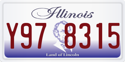 IL license plate Y978315
