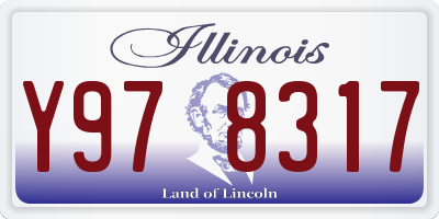 IL license plate Y978317