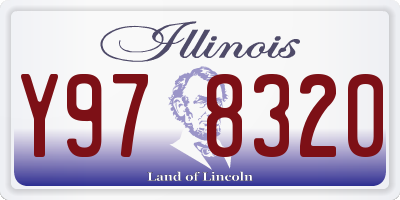 IL license plate Y978320
