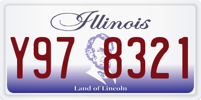 IL license plate Y978321