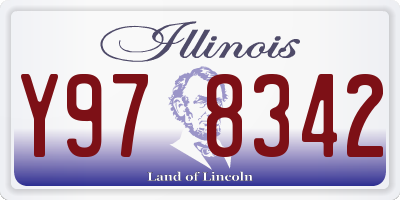 IL license plate Y978342