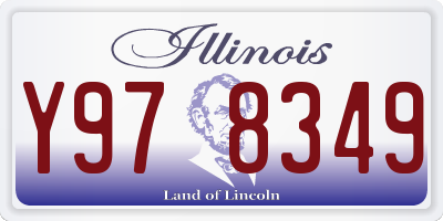 IL license plate Y978349