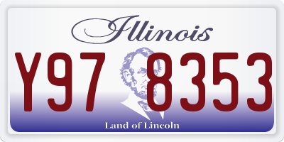 IL license plate Y978353