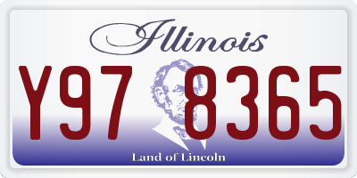 IL license plate Y978365