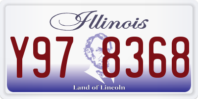 IL license plate Y978368