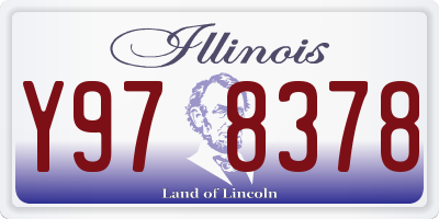 IL license plate Y978378